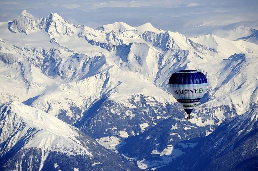 Let balónom v Alpách