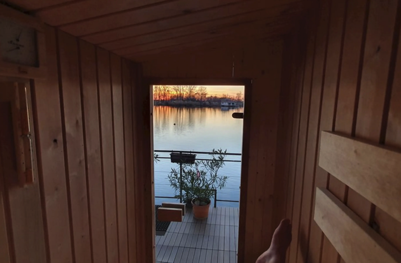 Plávajúca sauna na Dunaji